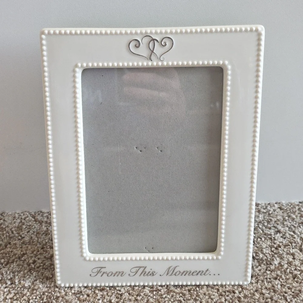 Wedding Picture Frame 5x7 Tabletop Photo Frame - Ceramic